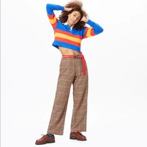 70’s stripe cropped rugby top